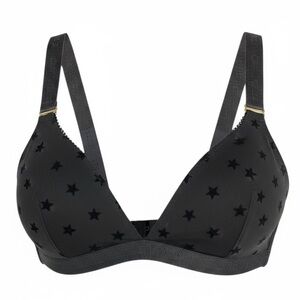 💕 STELLA McCARTNEY betty soft cup bra in flocked star mesh size L